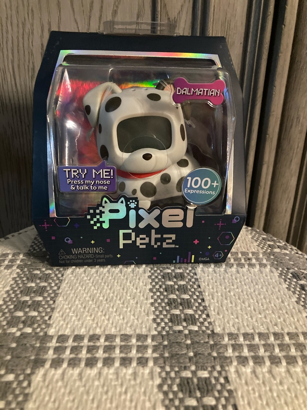 Dalmatian Interactive Figure - White with Black Spots